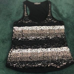 Sequin tank top